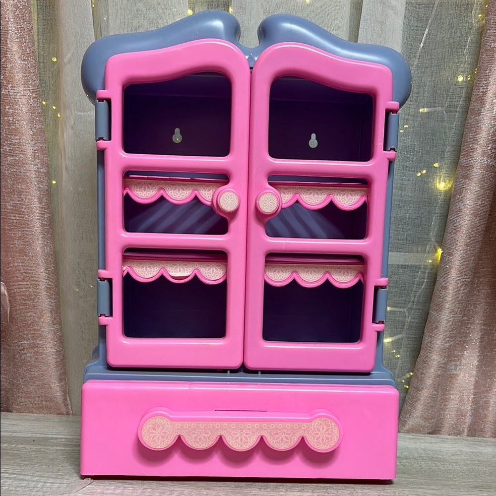 Pink and Blue Toy Shelf
